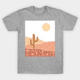 Abstract desert landscape - Brown Version T-Shirt